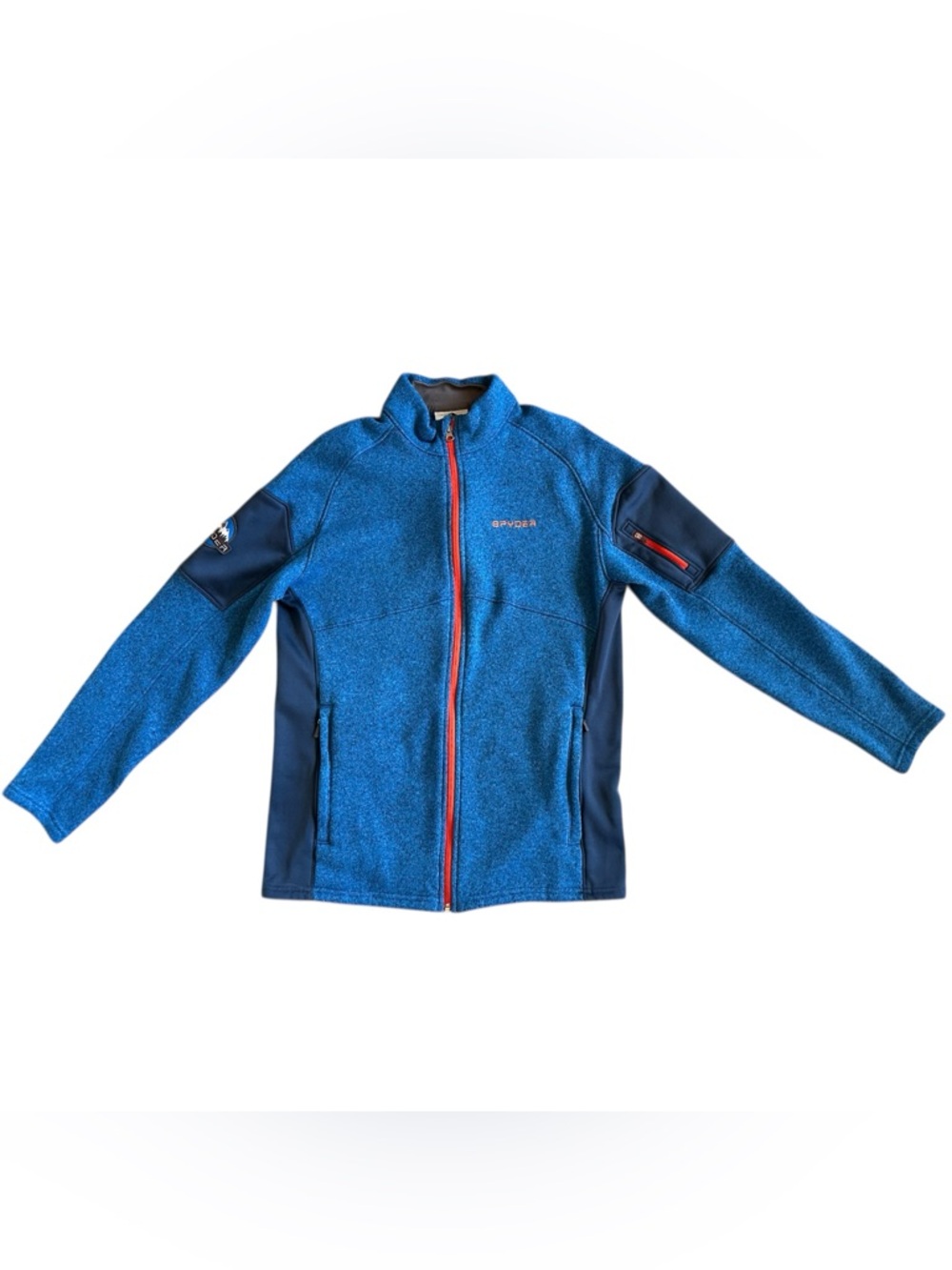 Spyder Mens Empire Fleece Full Zip Cobalt Blue Performance Jacket L Sz Large